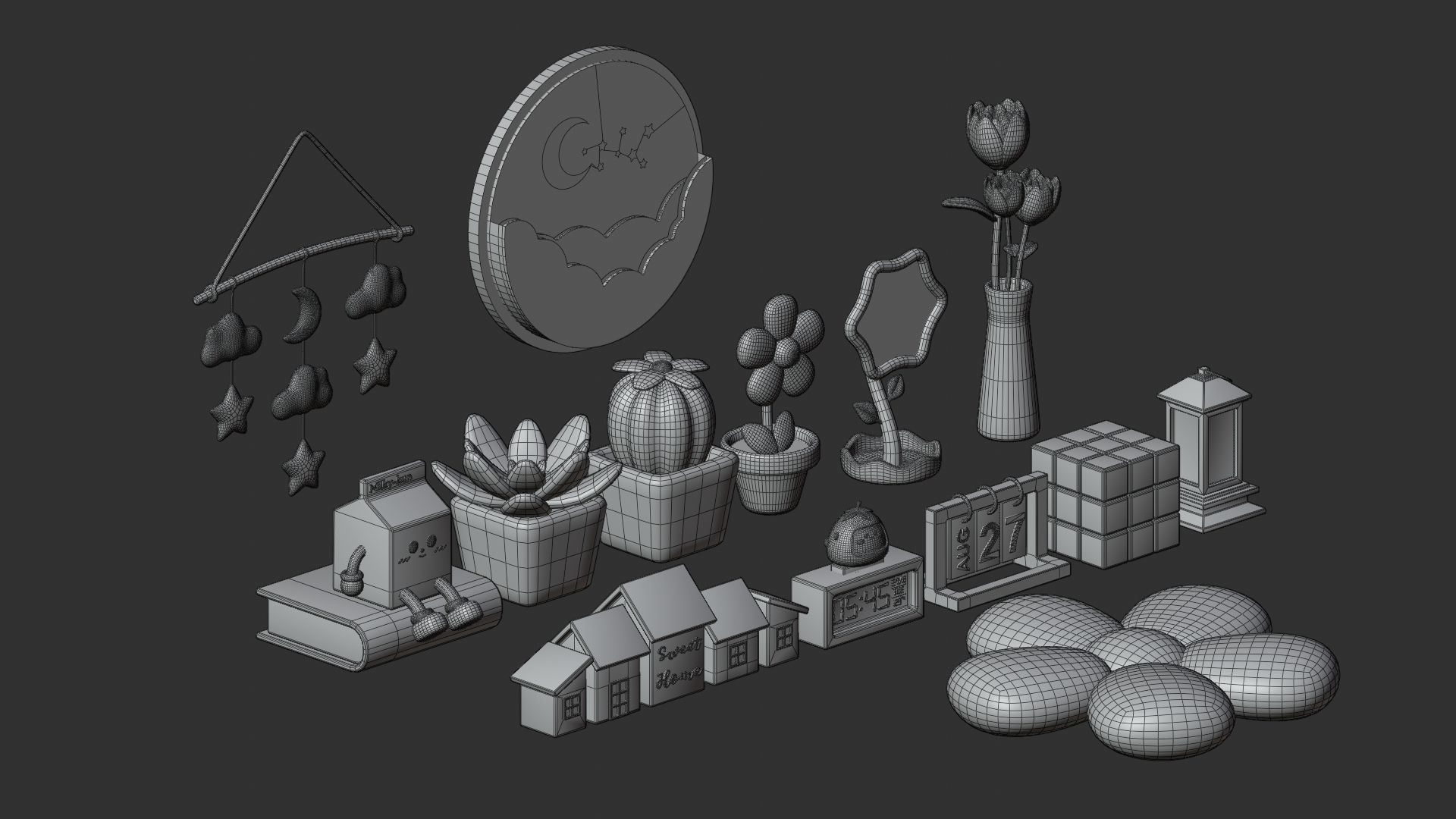 Room Decor Collection 3D model_15