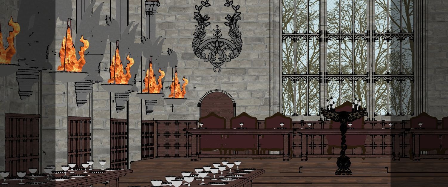 Harry Potter Great Hall 3D model_5