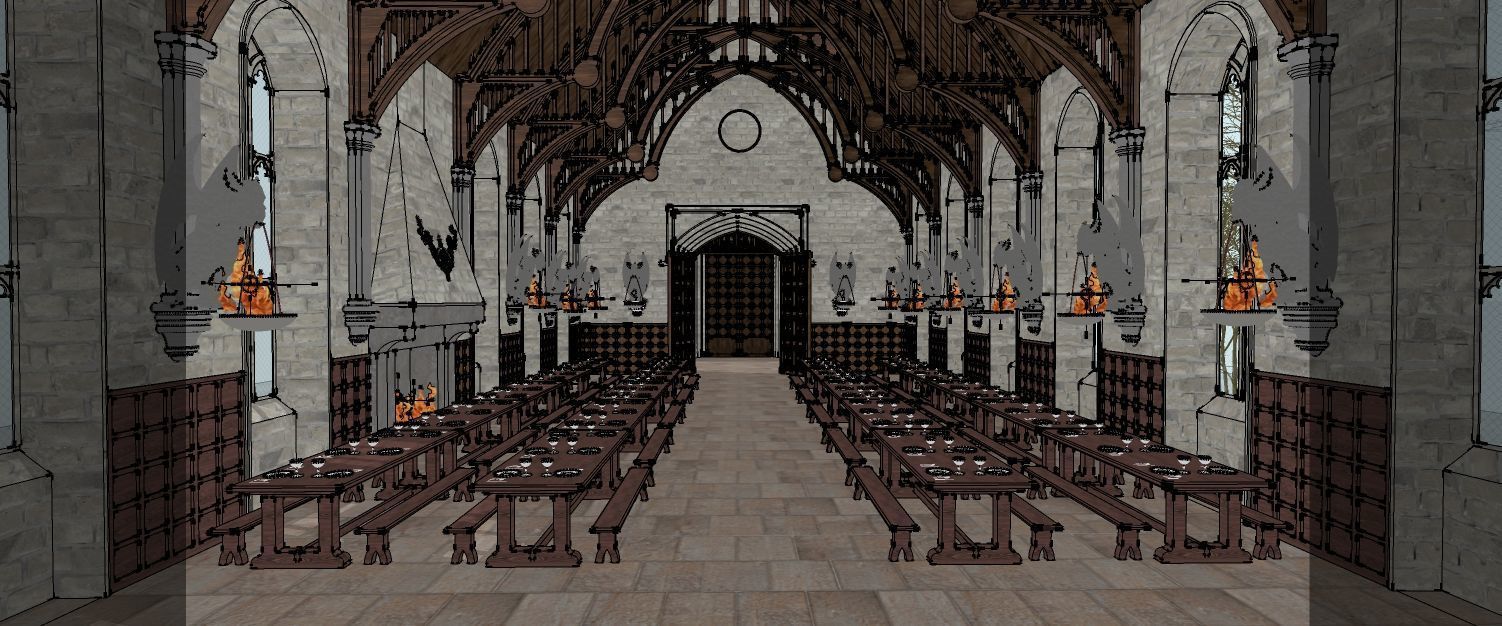 Harry Potter Great Hall 3D model_3