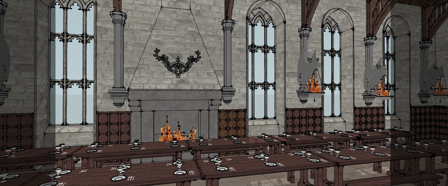 Harry Potter Great Hall 3D model_4