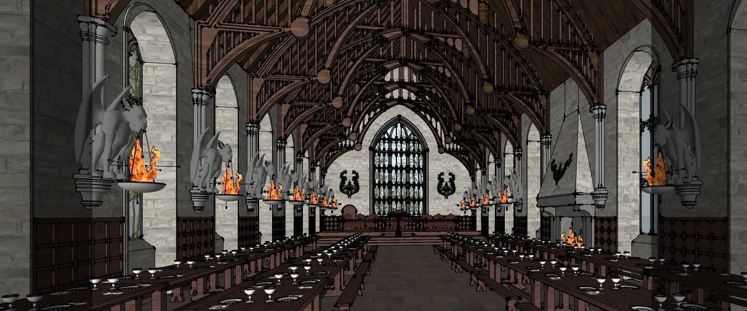 Harry Potter Great Hall 3D model_2