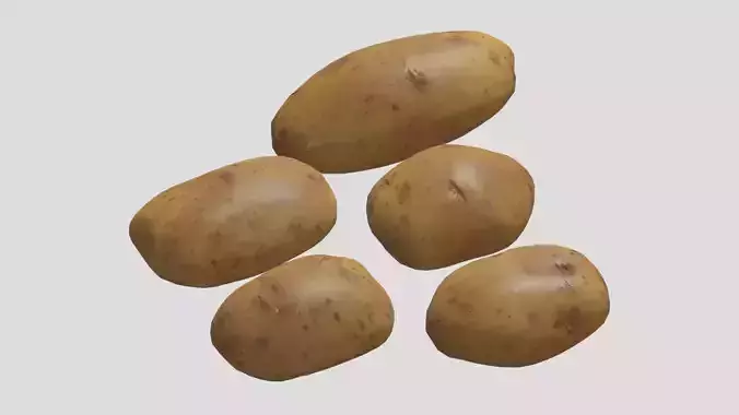 Potato 2 Low Poly Low-poly 3D model