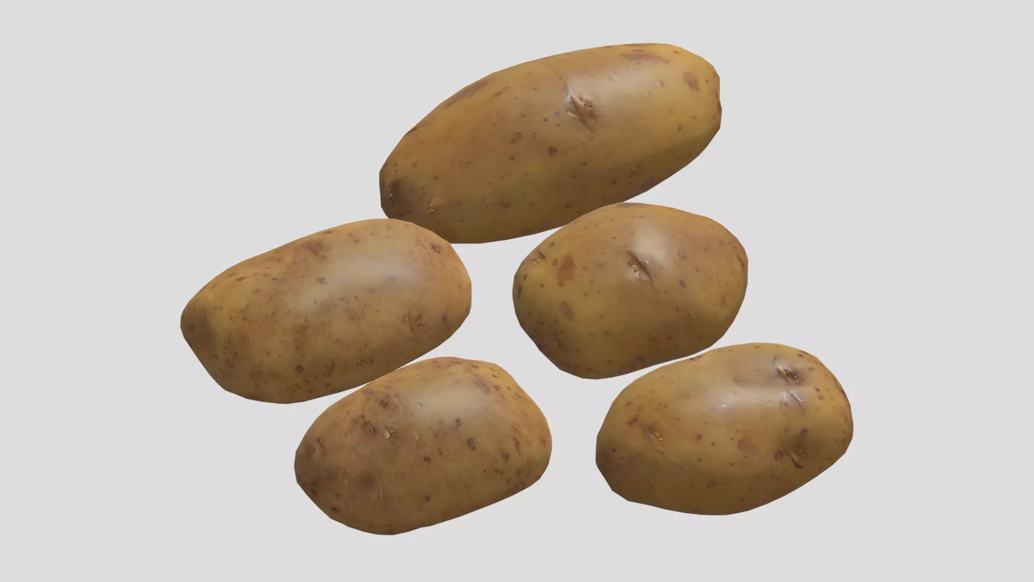 Potato 2 Low Poly Low-poly 3D model_0