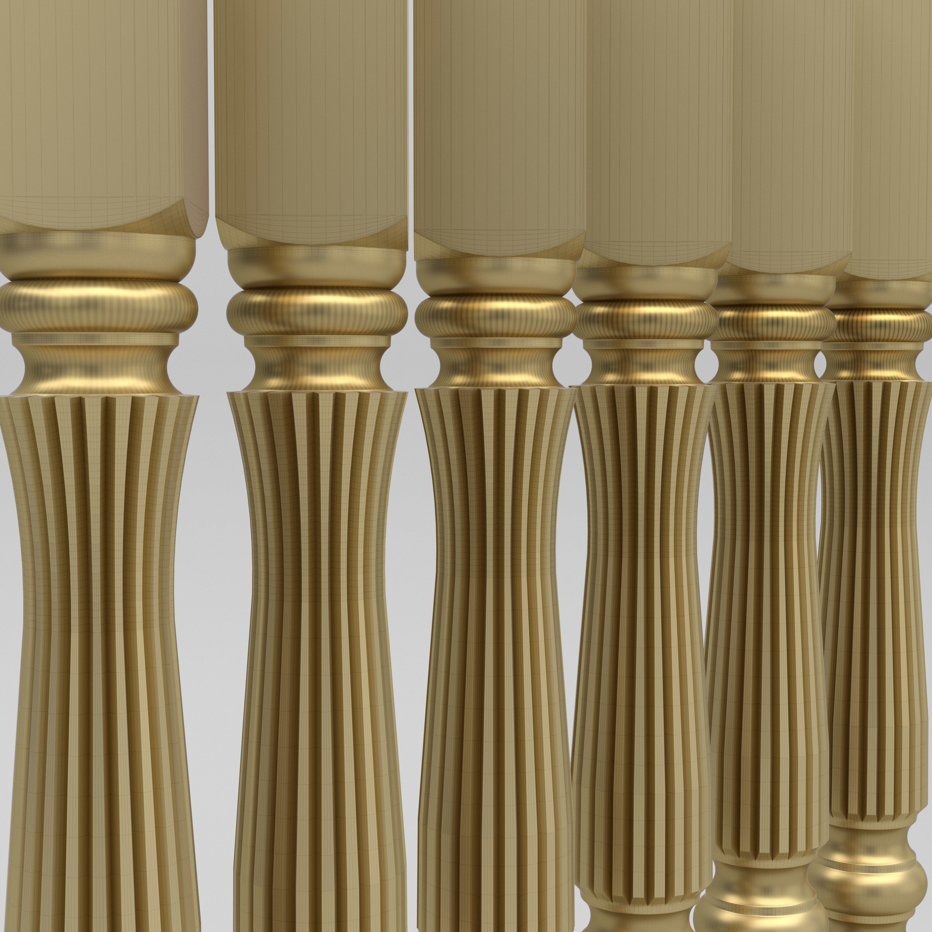 Carved Baluster 3D model_4