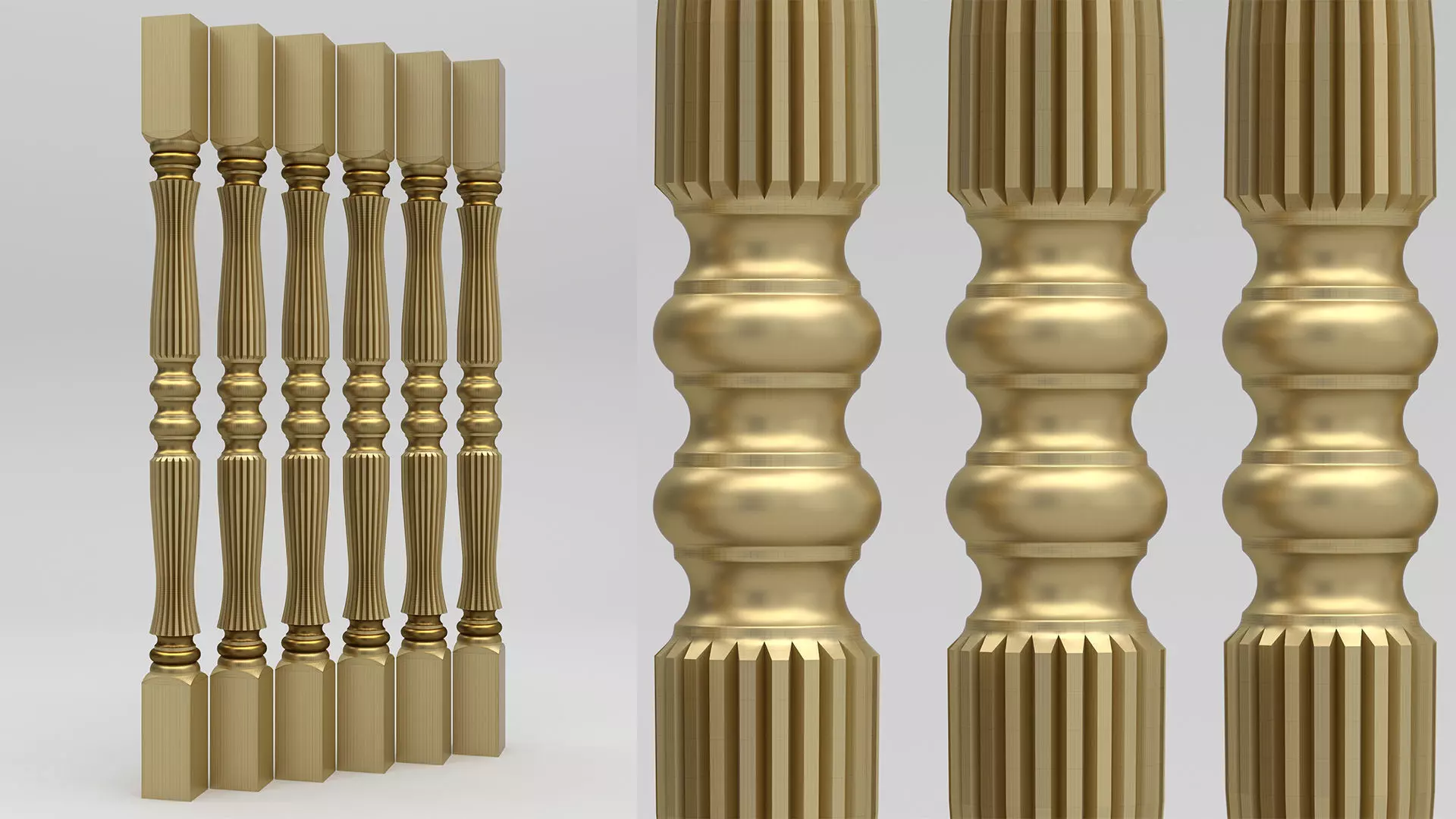 Carved Baluster 3D model_0