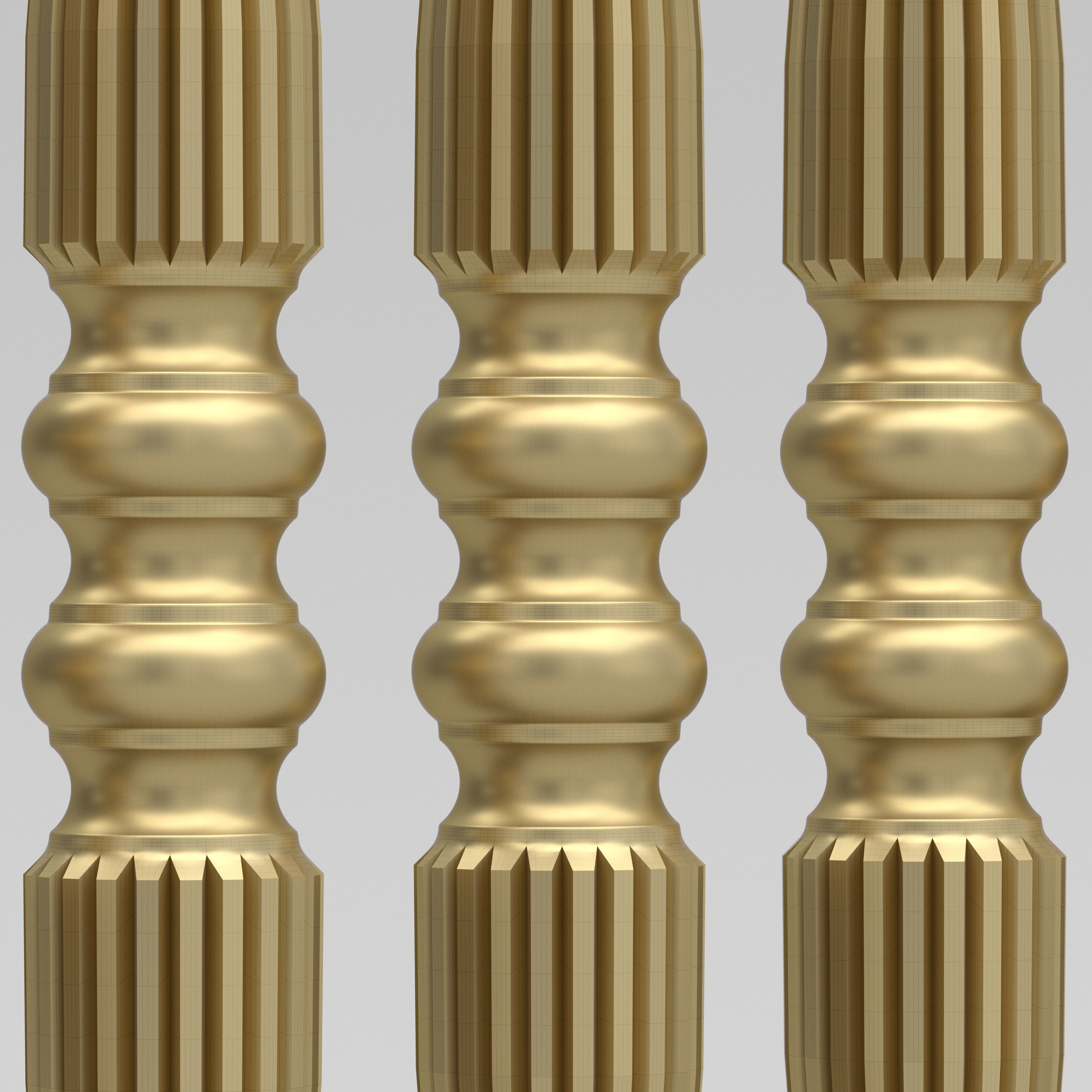 Carved Baluster 3D model_9