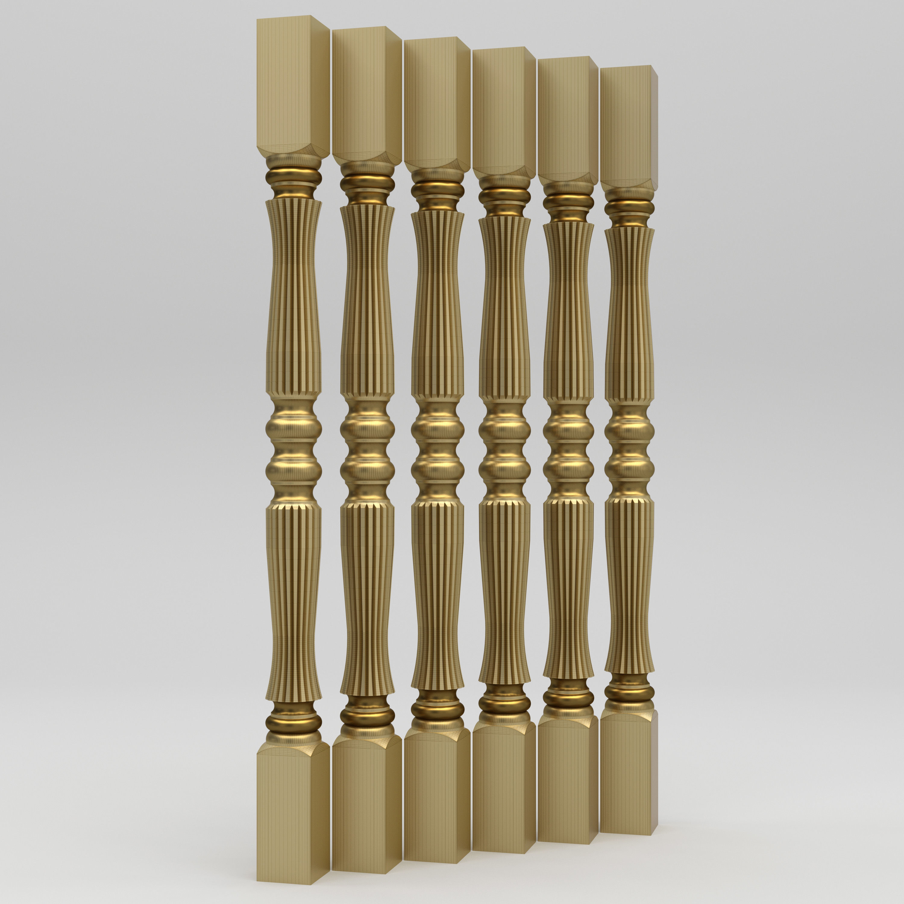 Carved Baluster 3D model_2