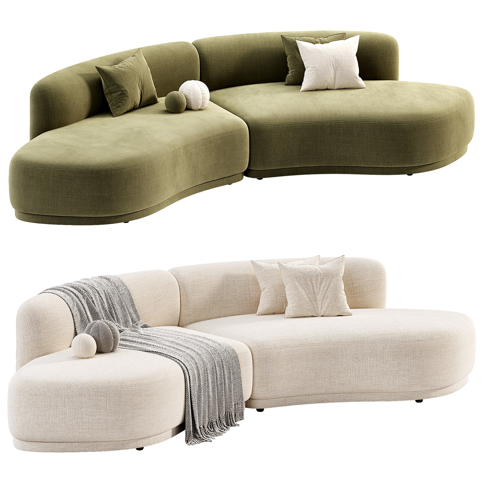 Olivia Sofa By Domkapa Low-poly 3D model_4