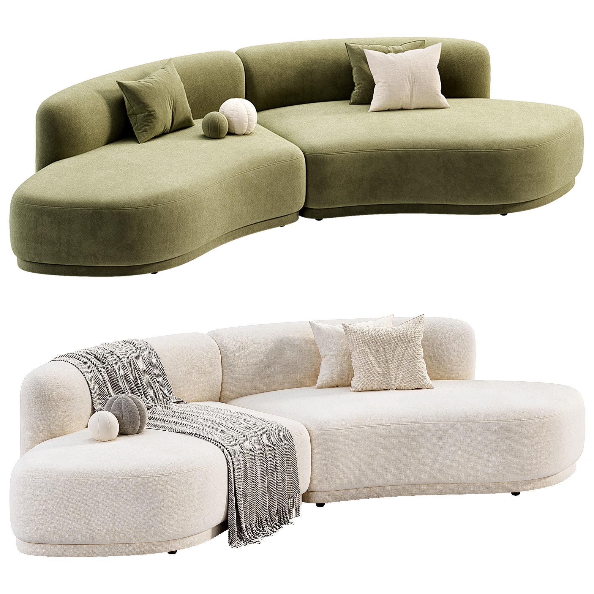 Olivia Sofa By Domkapa Low-poly 3D model_6