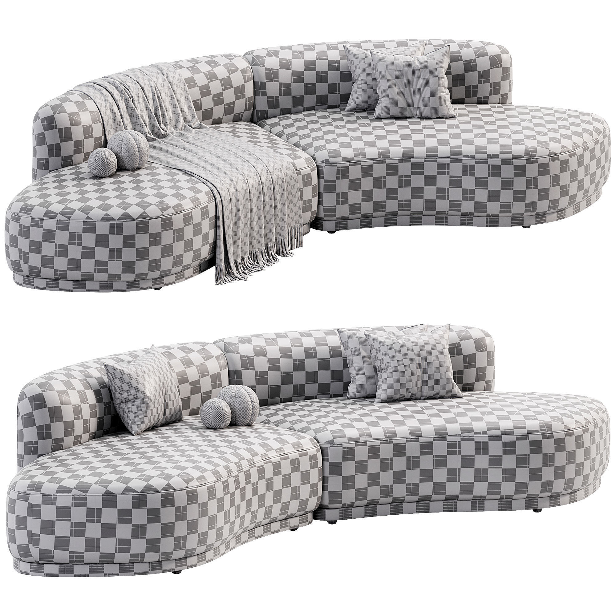 Olivia Sofa By Domkapa Low-poly 3D model_8