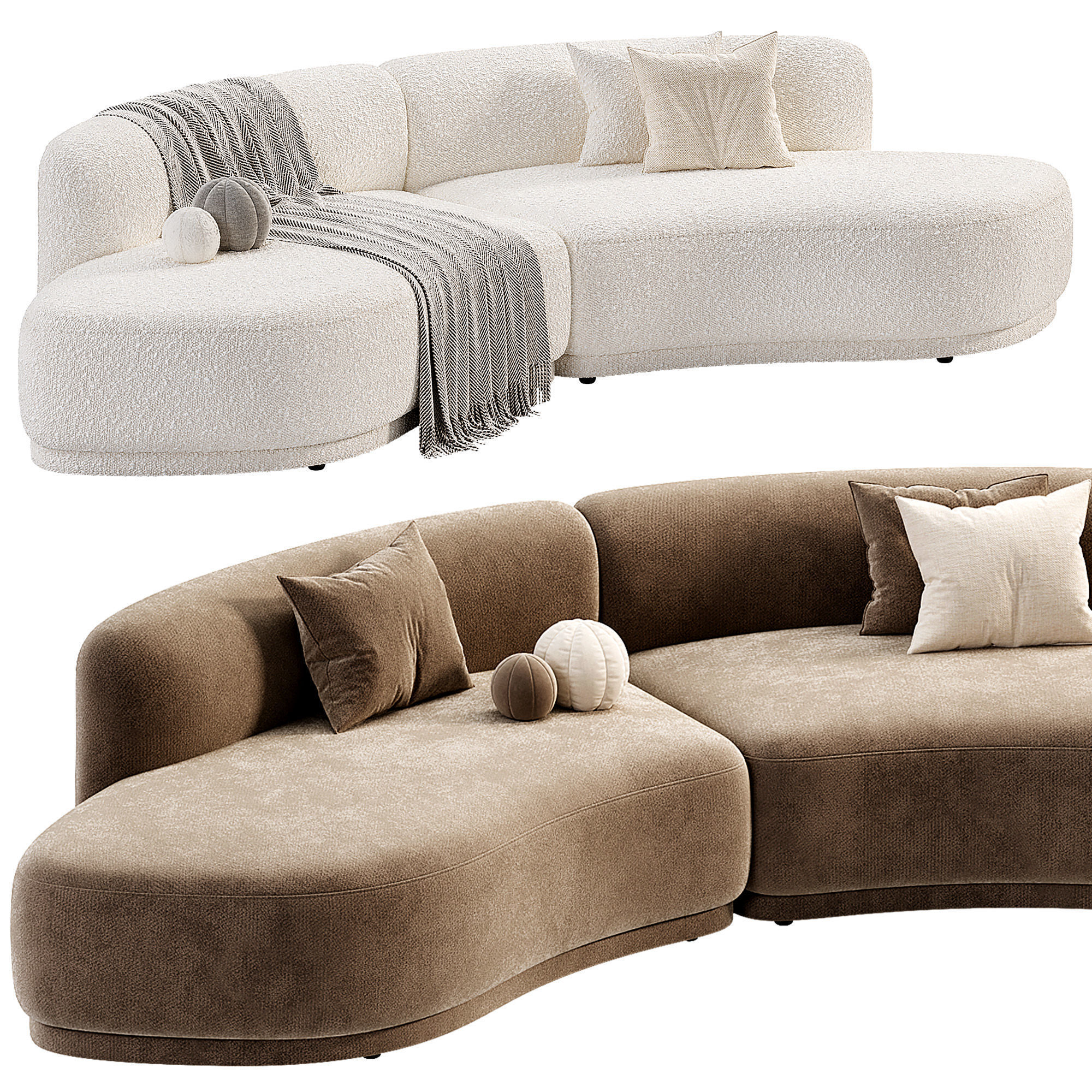 Olivia Sofa By Domkapa Low-poly 3D model_7