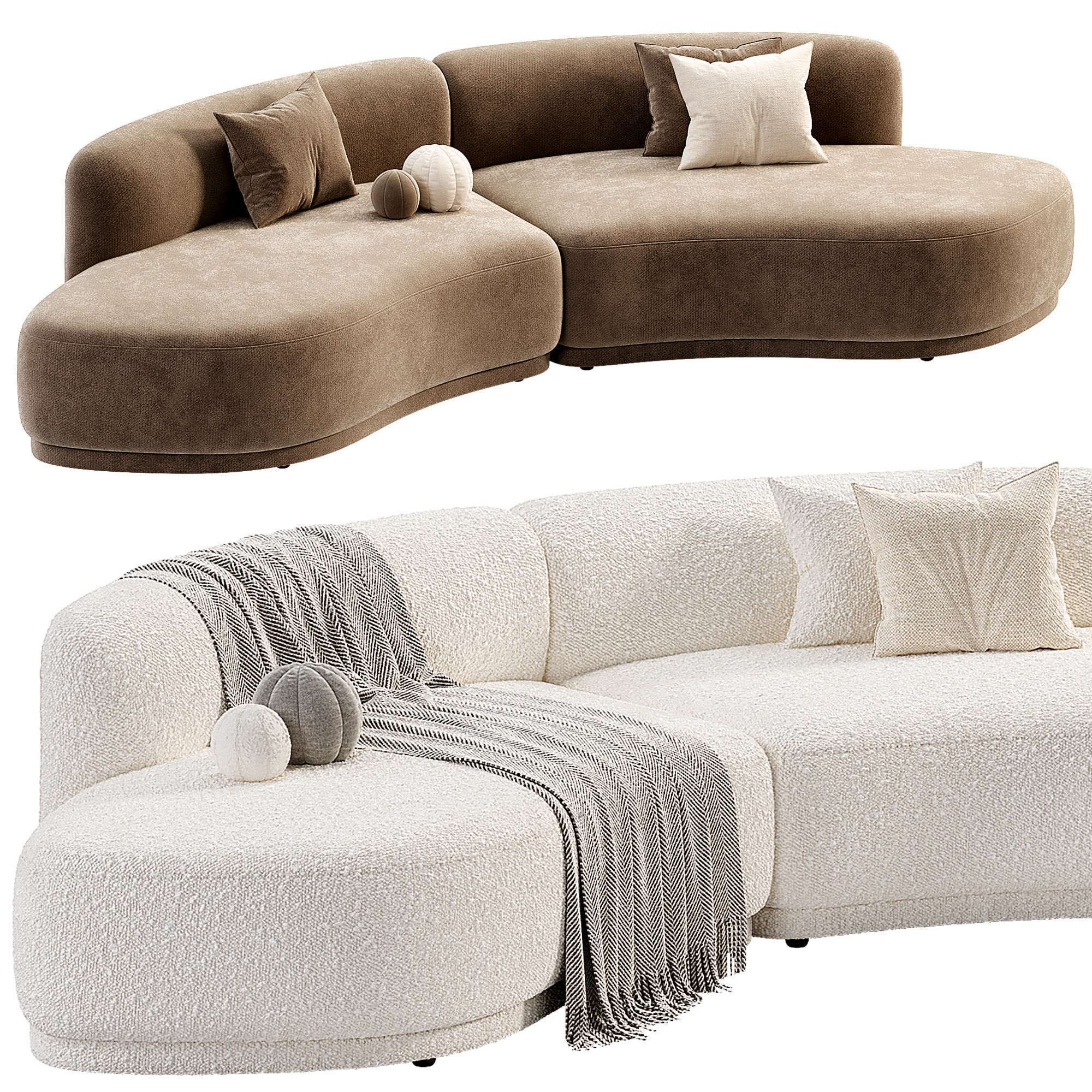 Olivia Sofa By Domkapa Low-poly 3D model_1