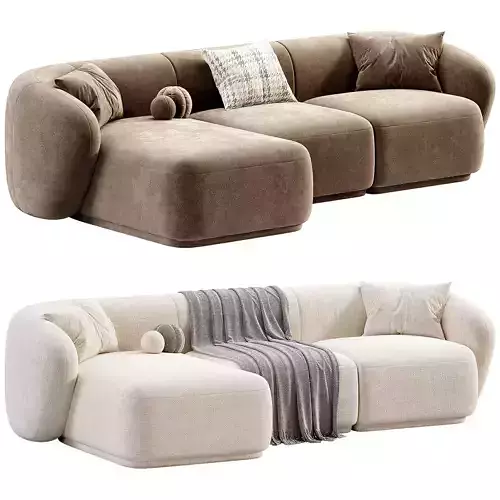 Ecksofa Marbella L Form Low-poly 3D model