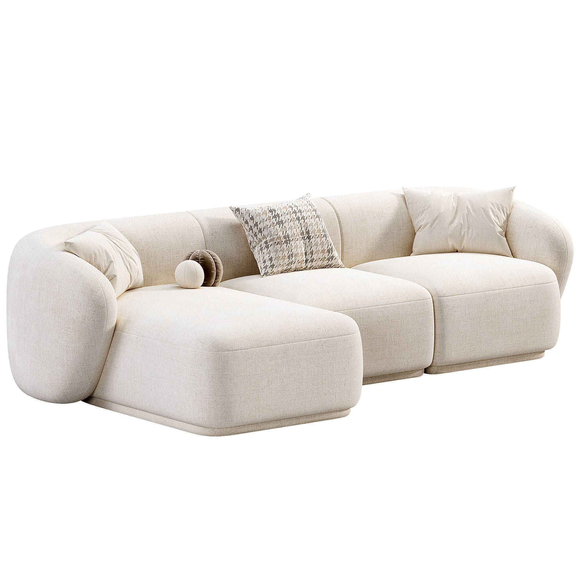 Ecksofa Marbella L Form Low-poly 3D model_6