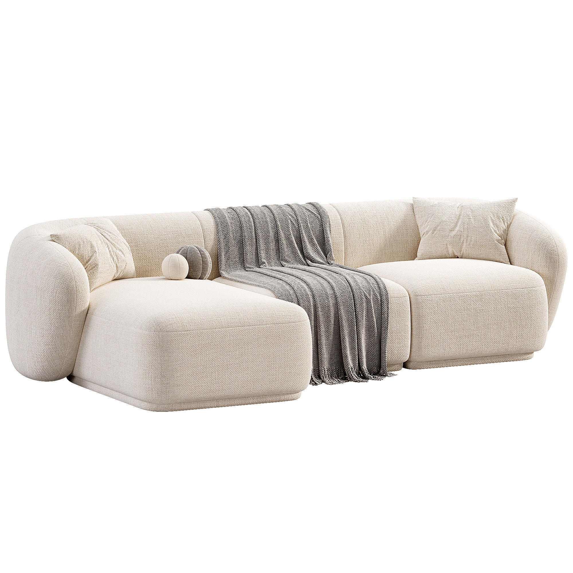 Ecksofa Marbella L Form Low-poly 3D model_1
