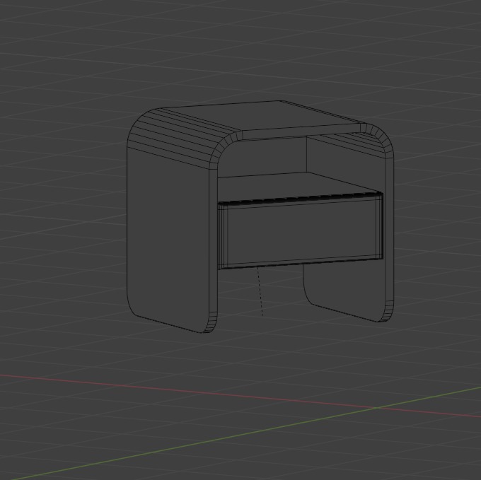 Nightstand - Sleek and Modern Design Low-poly 3D model_4