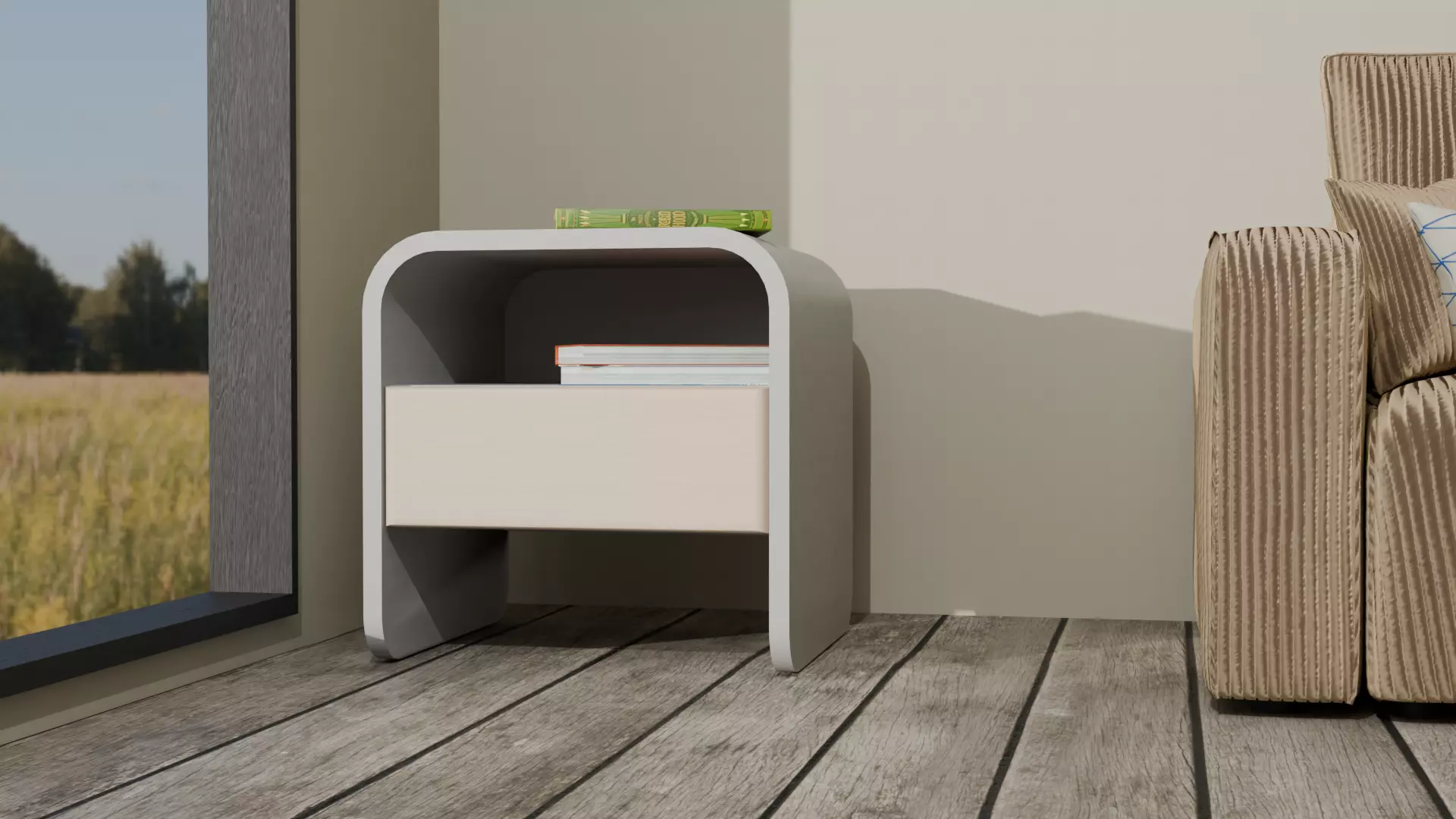 Nightstand - Sleek and Modern Design Low-poly 3D model_0