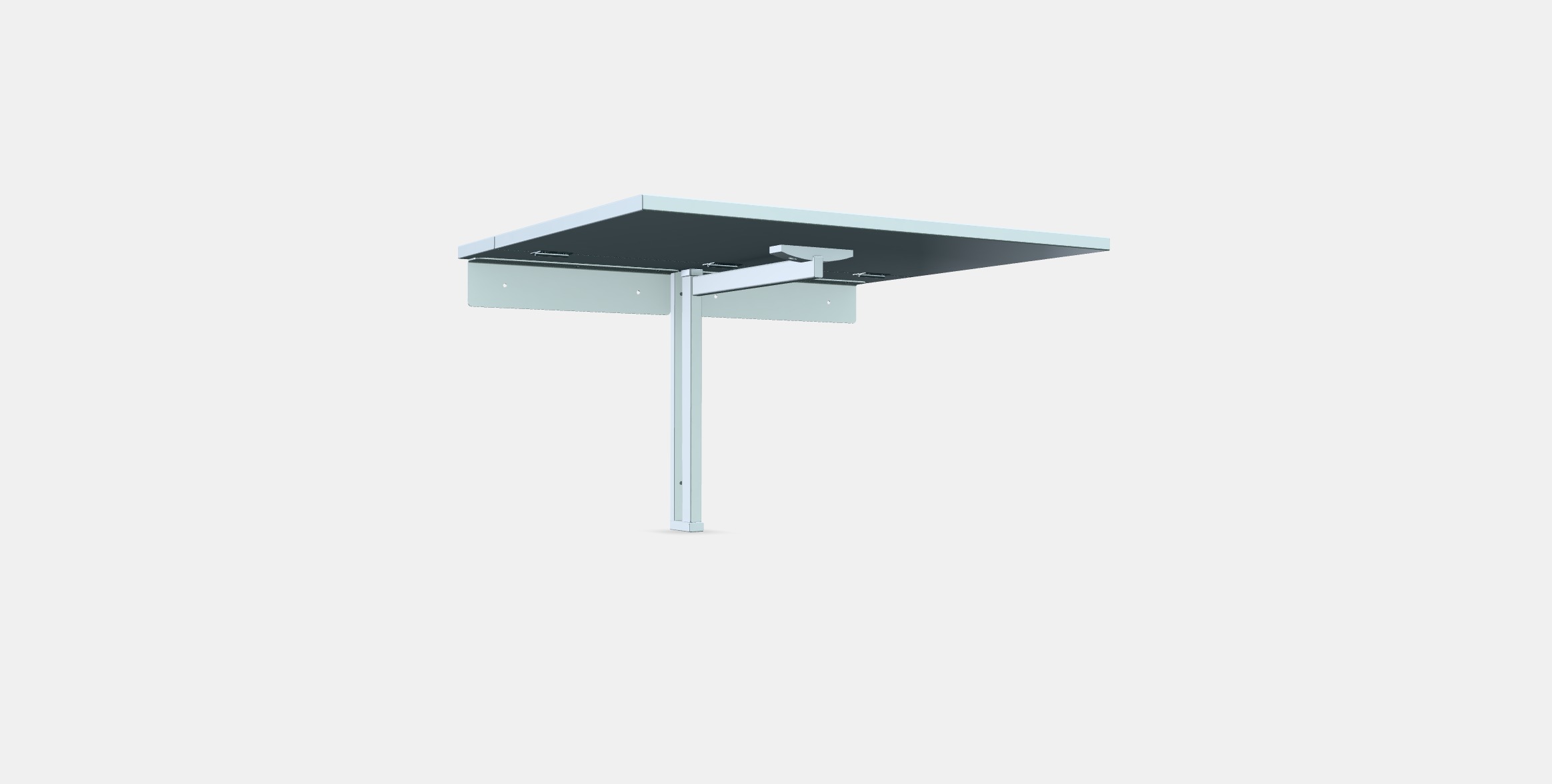 NORBERG Wall-mounted drop-leaf table Low-poly 3D model_2