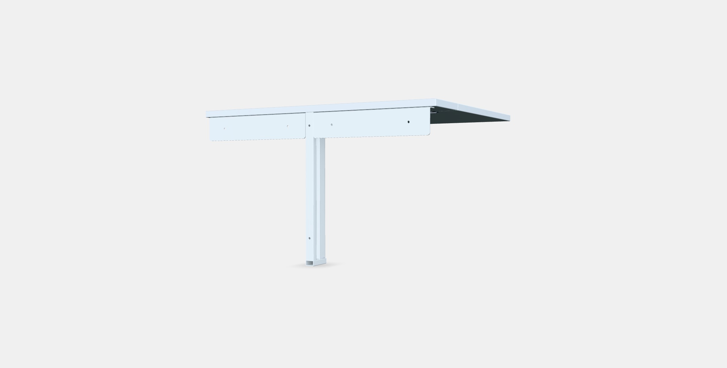 NORBERG Wall-mounted drop-leaf table Low-poly 3D model_4
