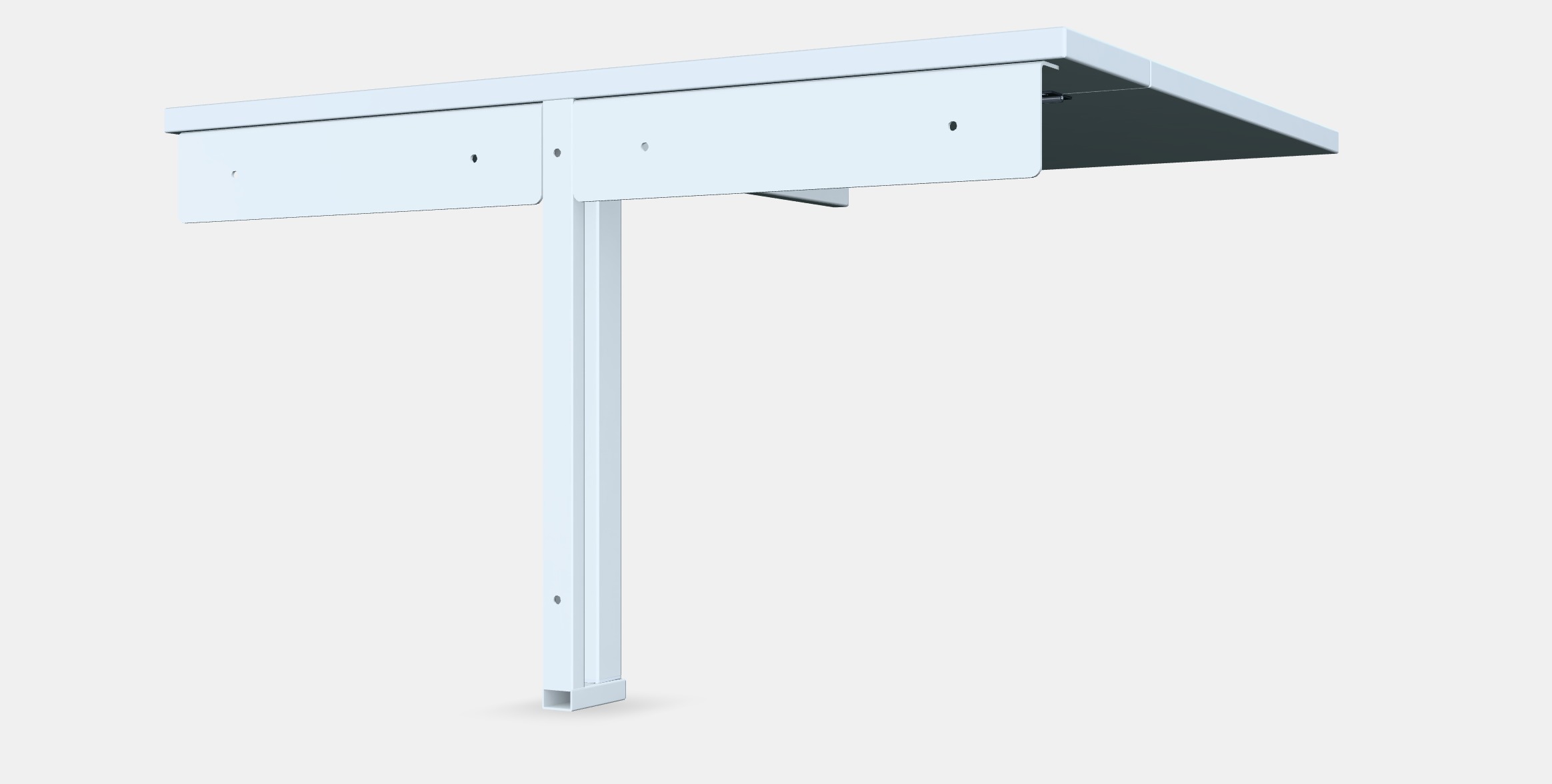 NORBERG Wall-mounted drop-leaf table Low-poly 3D model_5