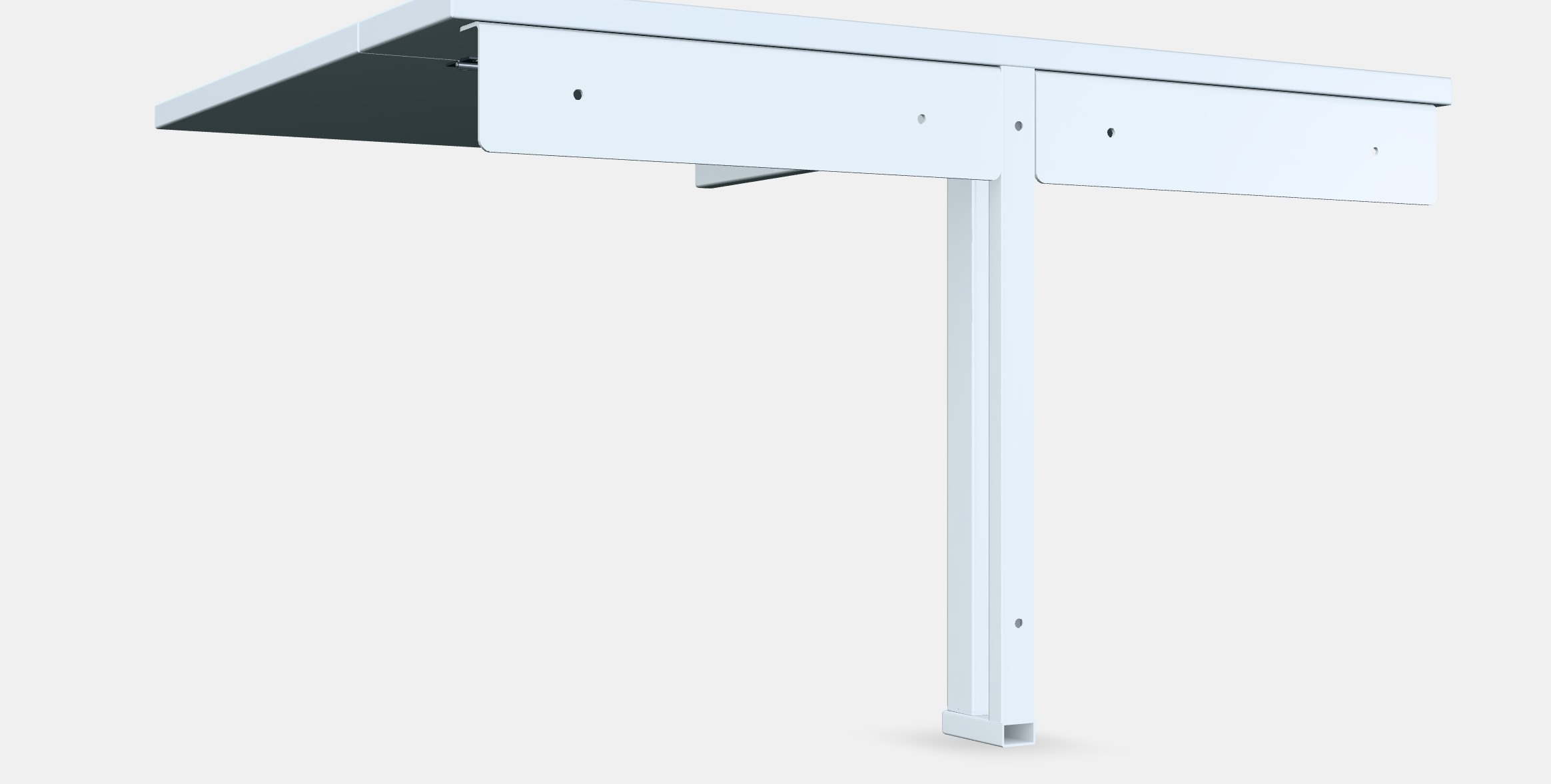 NORBERG Wall-mounted drop-leaf table Low-poly 3D model_1