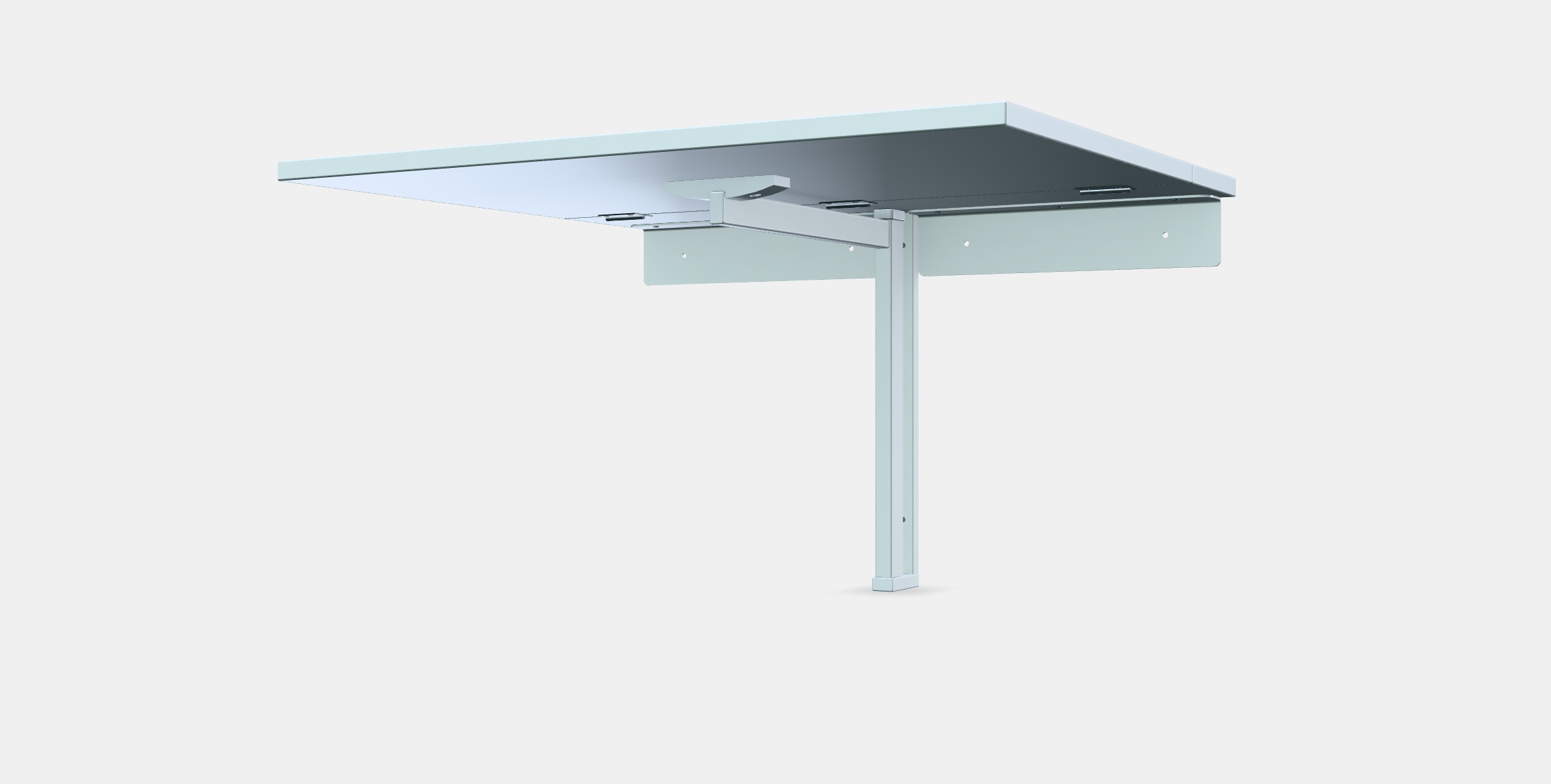 NORBERG Wall-mounted drop-leaf table Low-poly 3D model_13