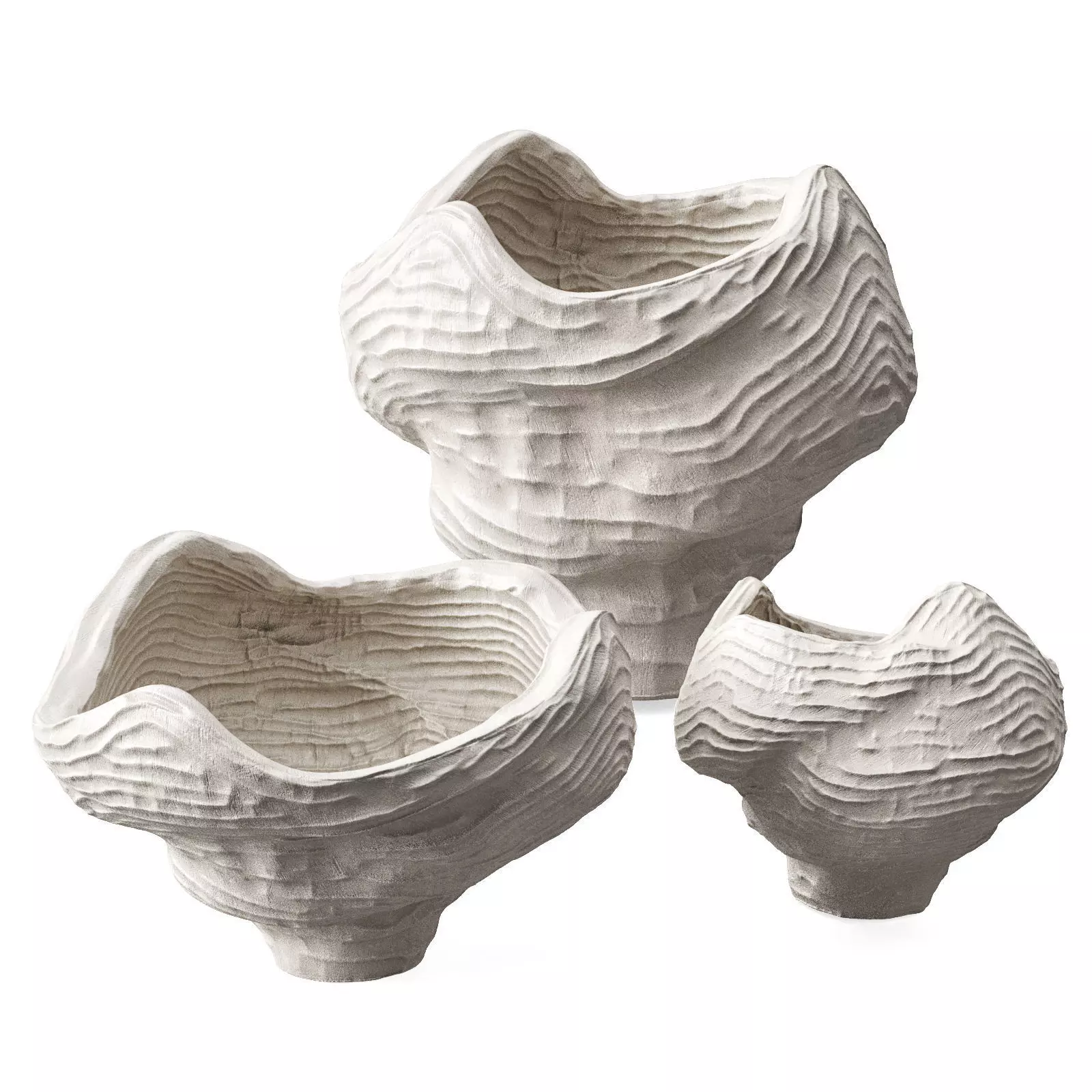 Tubes Vases Low-poly 3D model