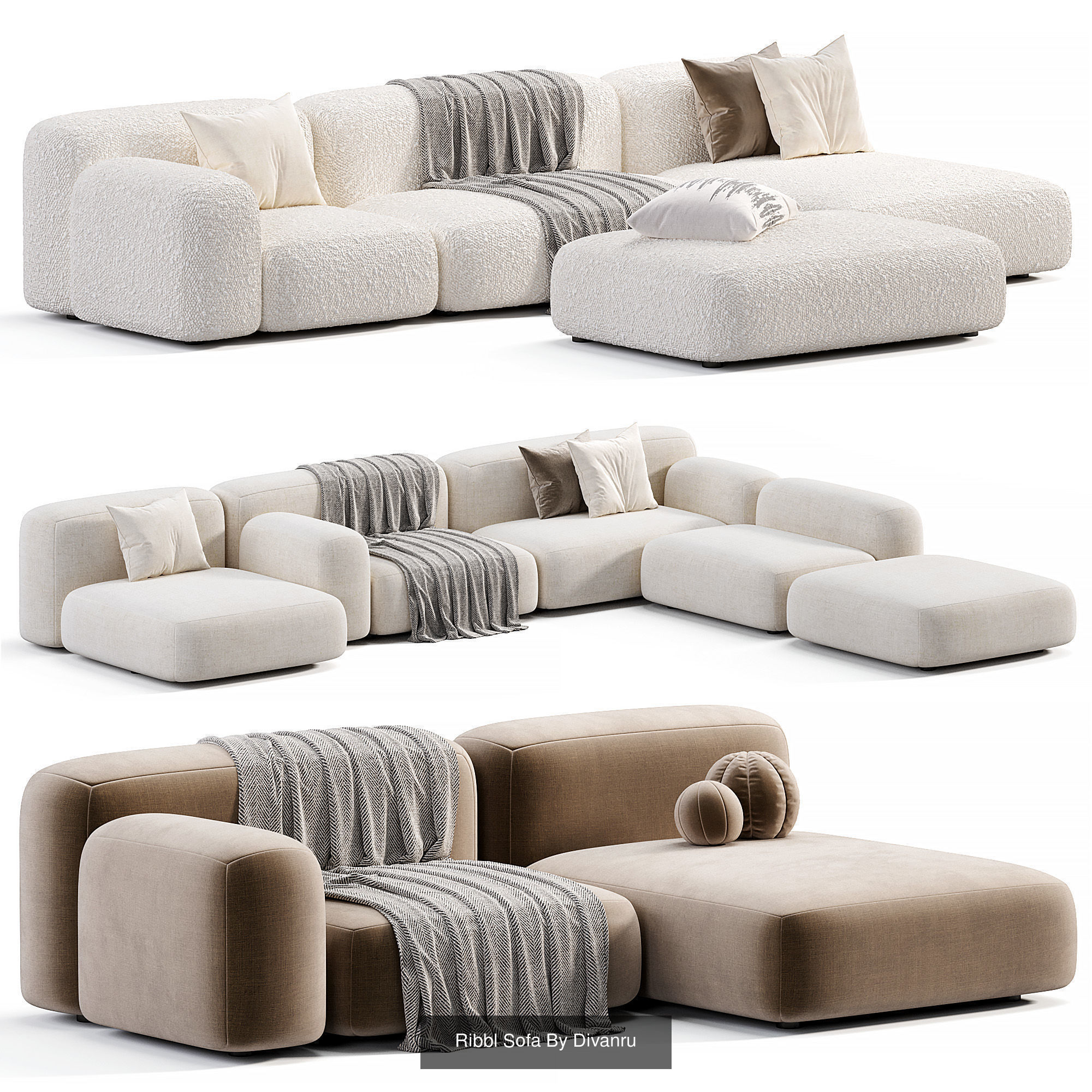 Sofa Collection 10 Items 3D Model _2