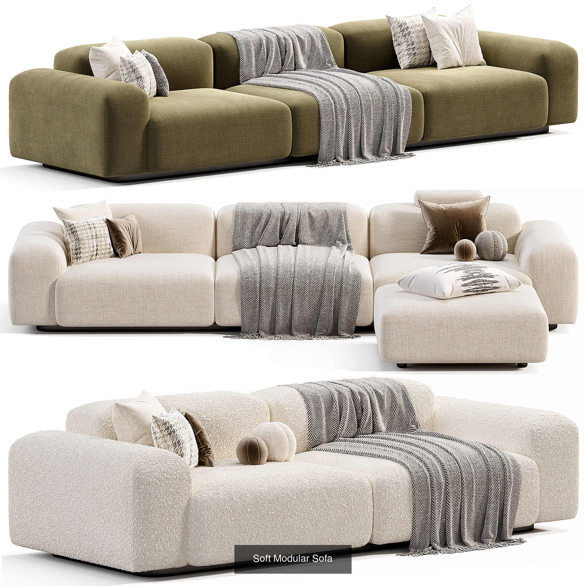 Sofa Collection 10 Items 3D Model _6