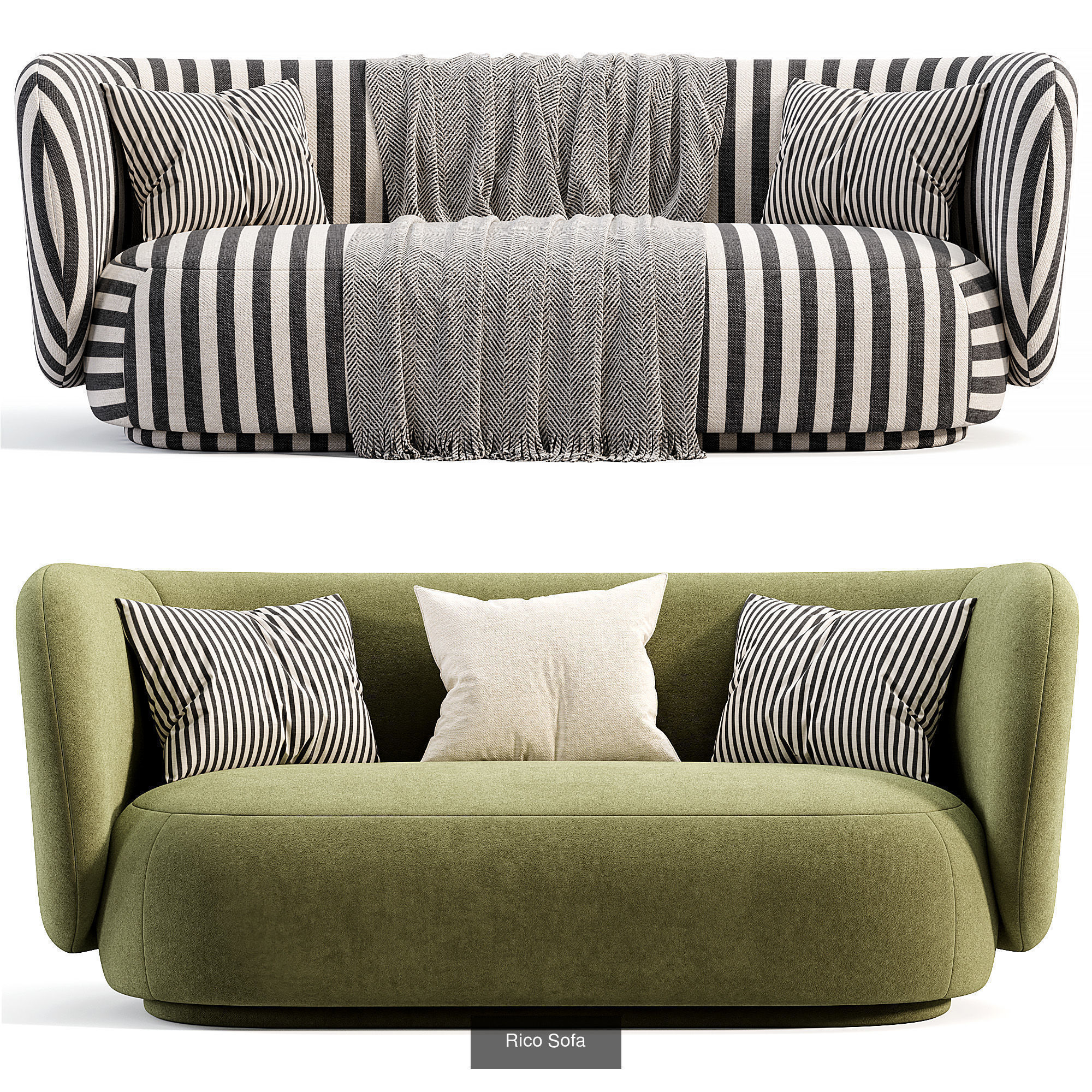 Sofa Collection 10 Items 3D Model _5