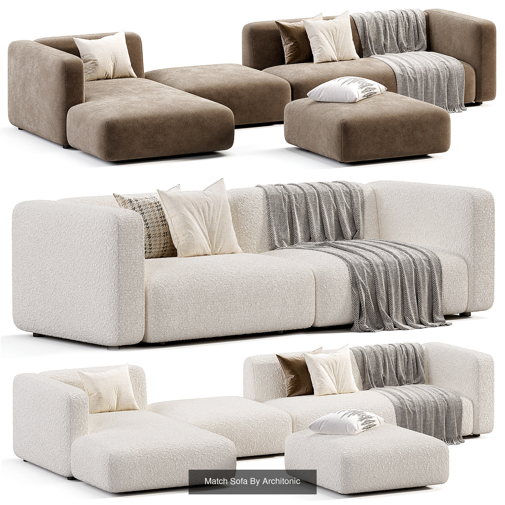 Sofa Collection 10 Items 3D Model _3