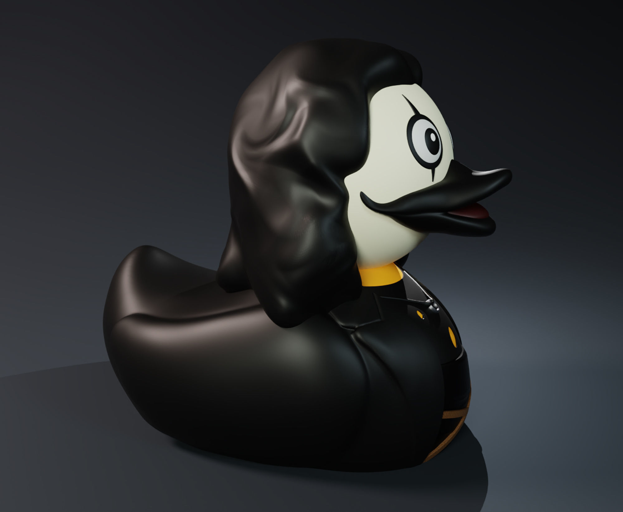 Cute Eric Draven in The Crow Ruber Duck 3D print model_1