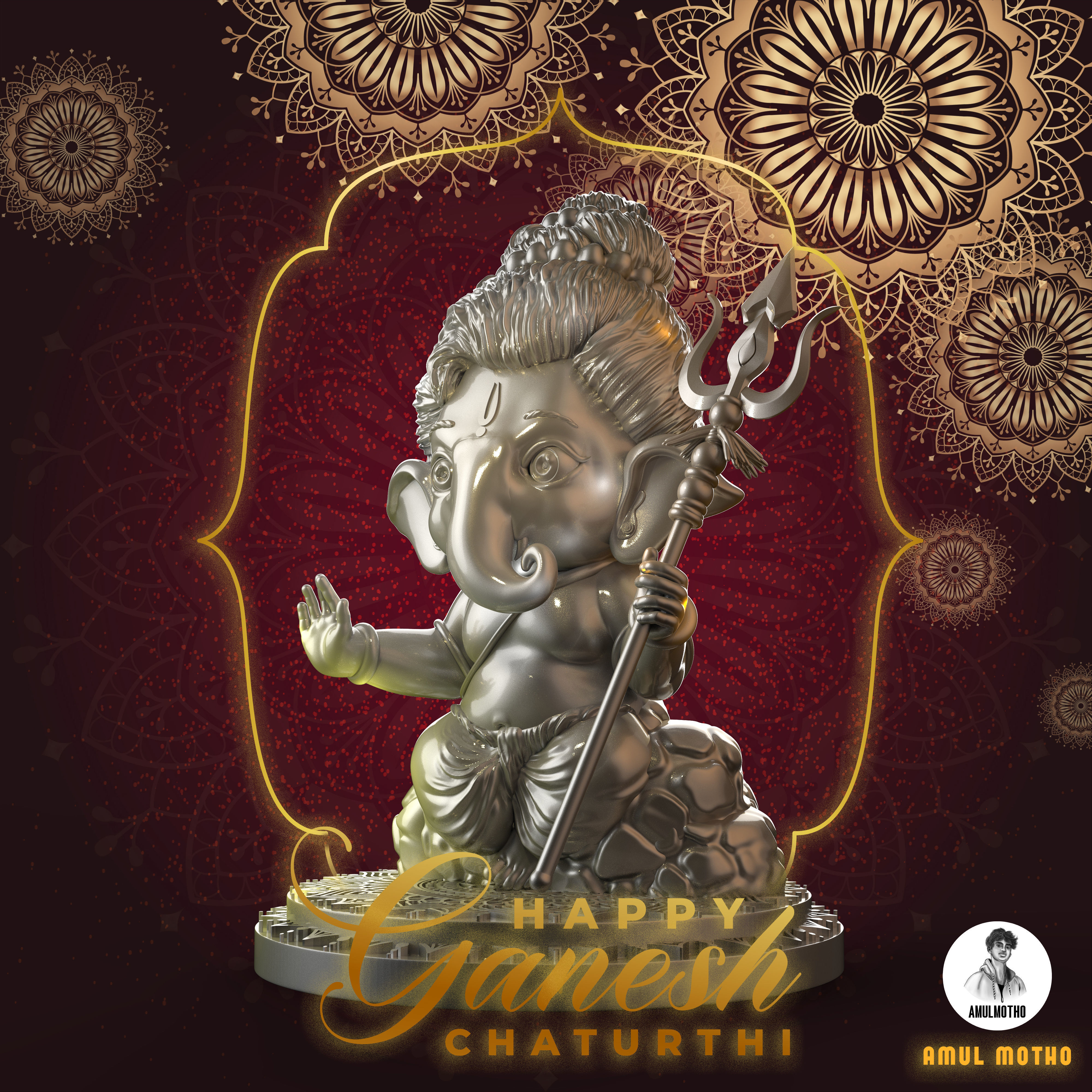 cute vinayagar printables model 3D print model_2