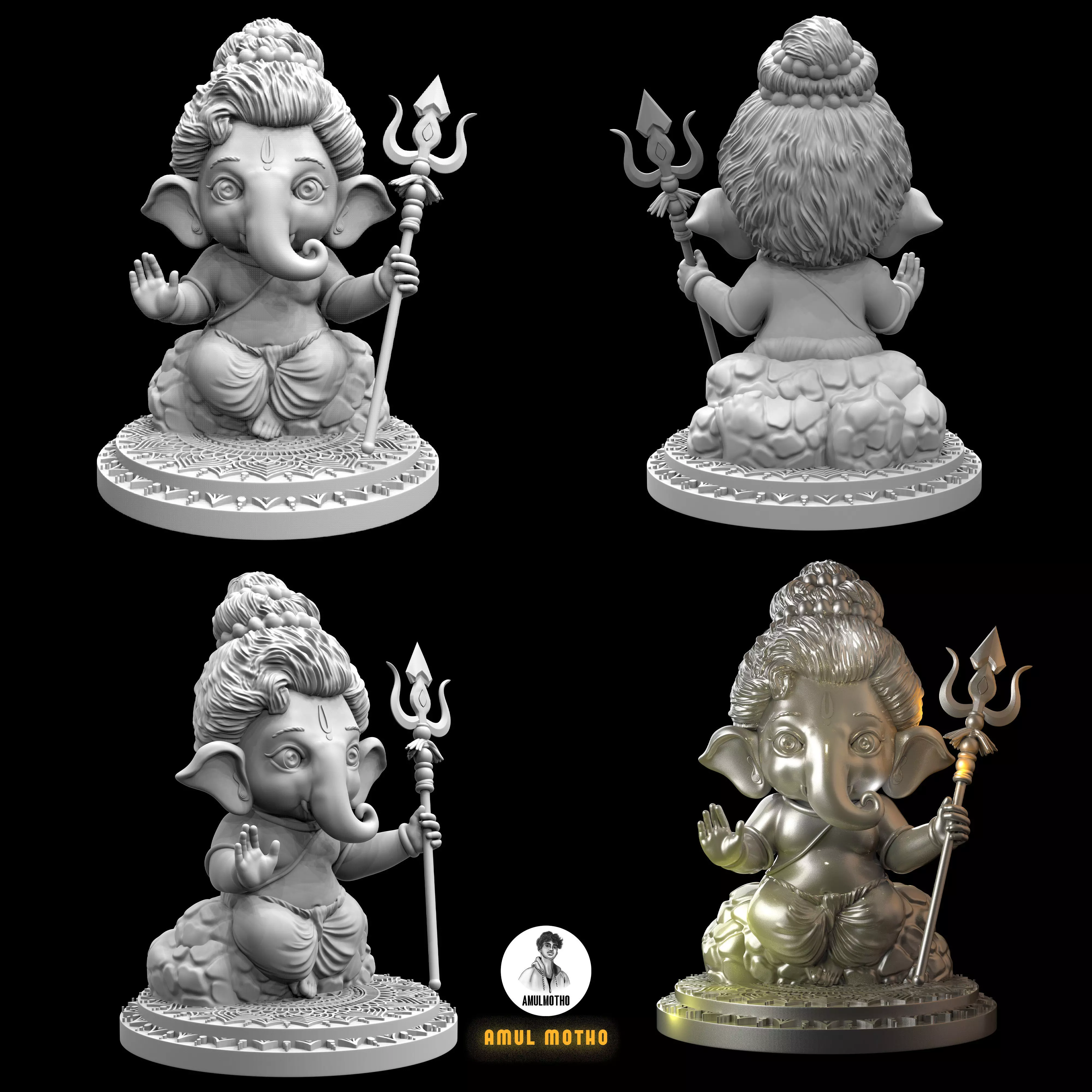 cute vinayagar printables model 3D print model_0