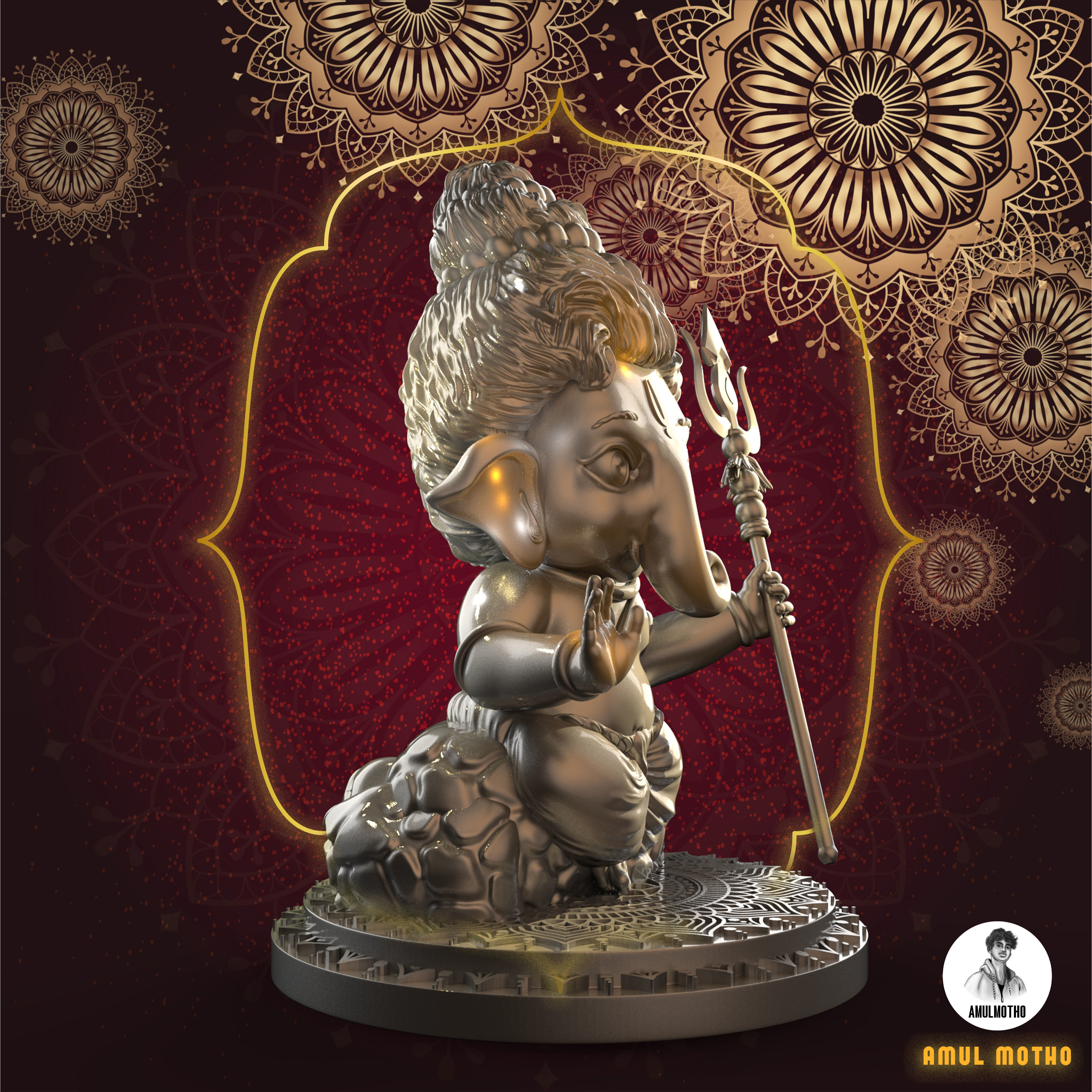 cute vinayagar printables model 3D print model_3