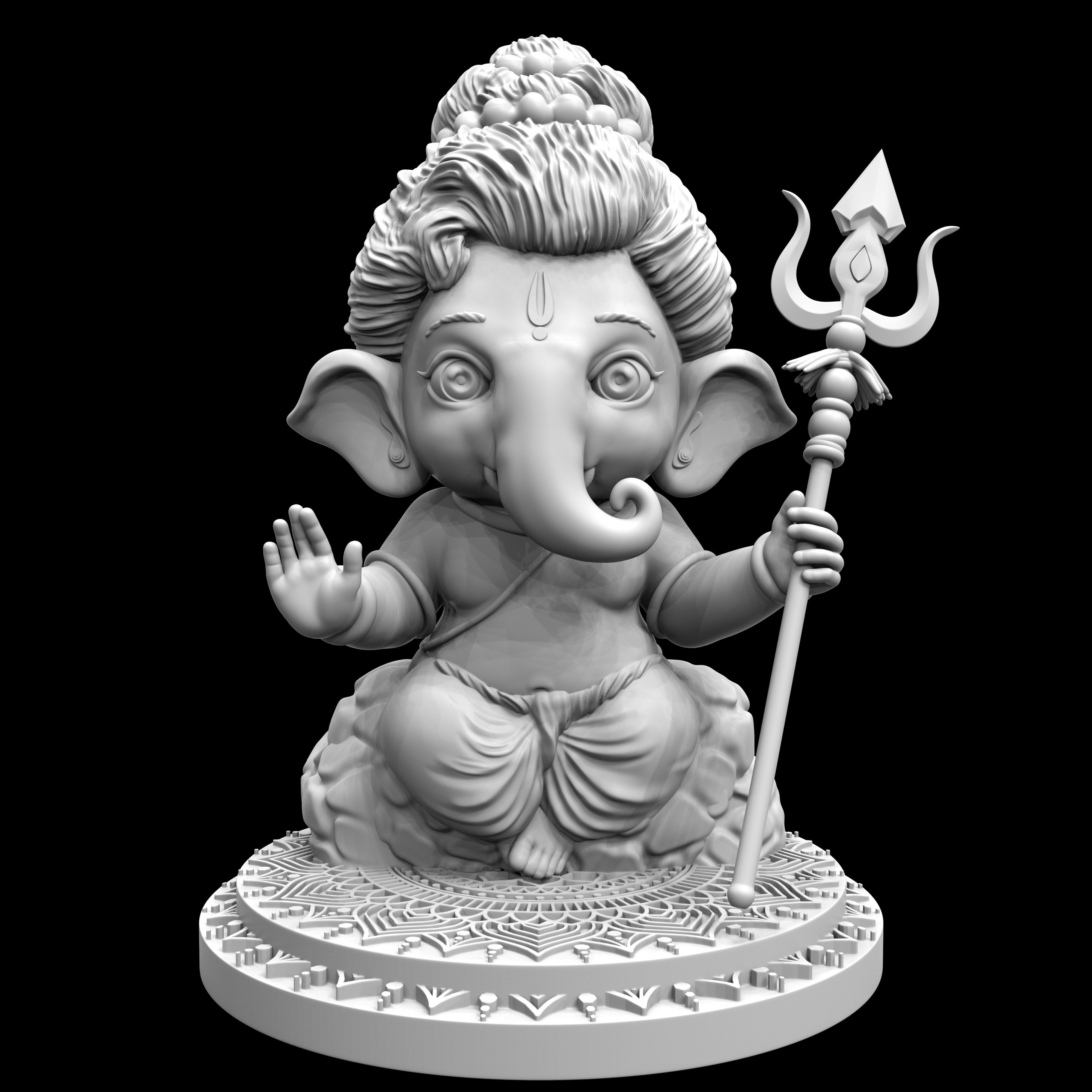 cute vinayagar printables model 3D print model_5