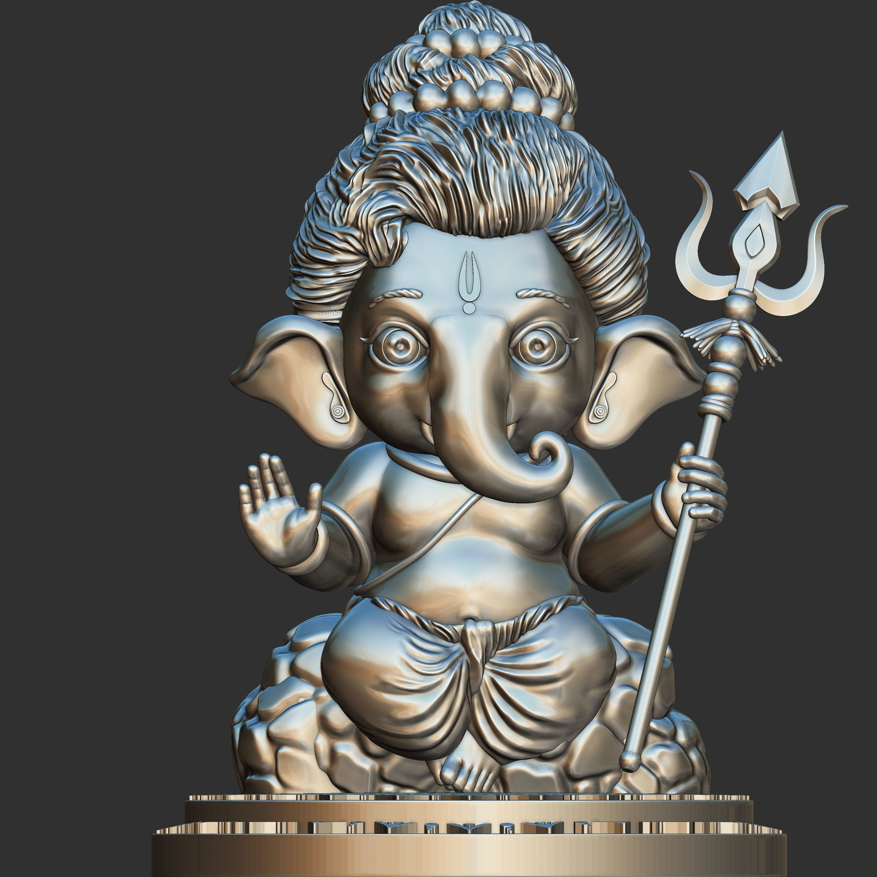 cute vinayagar printables model 3D print model_6