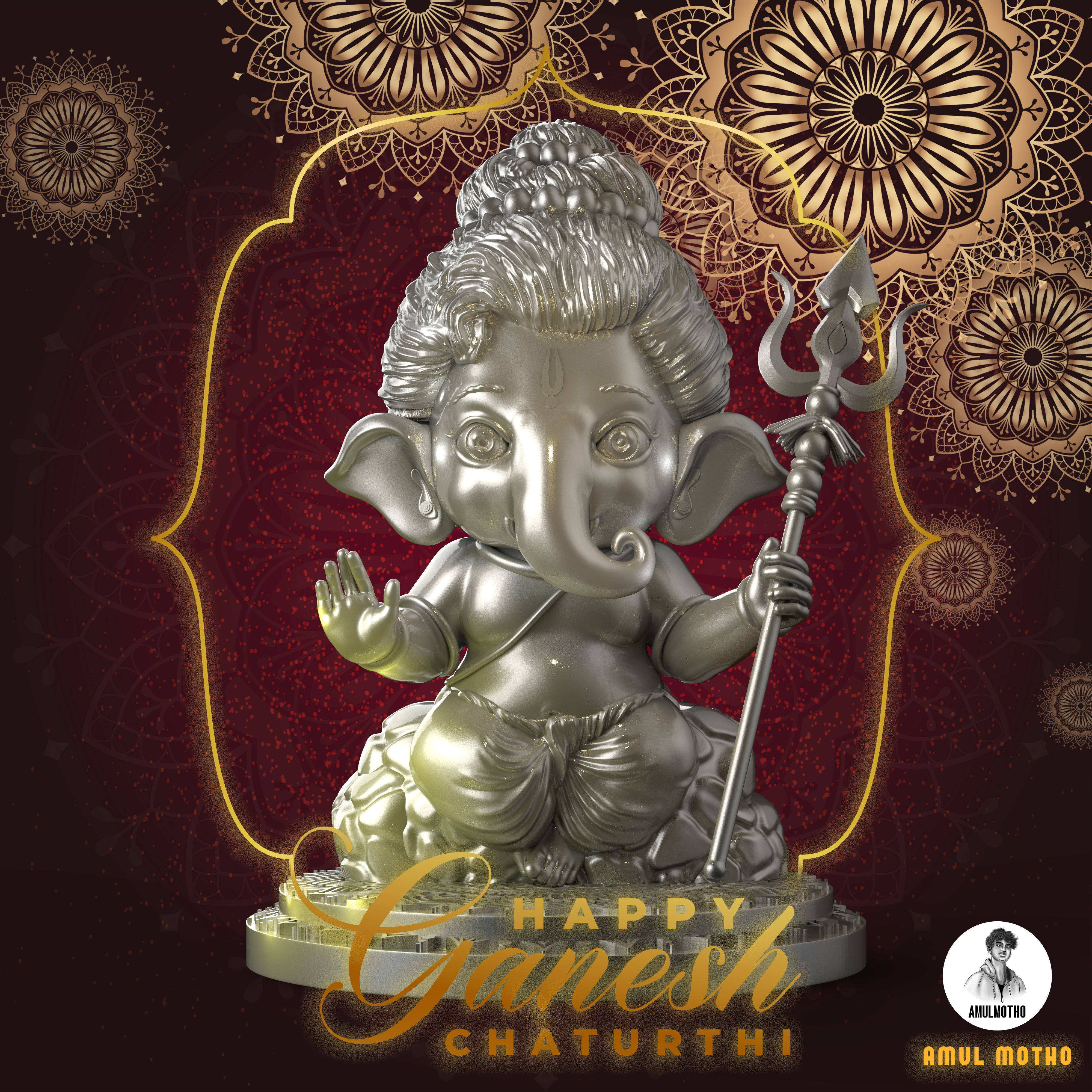 cute vinayagar printables model 3D print model_1