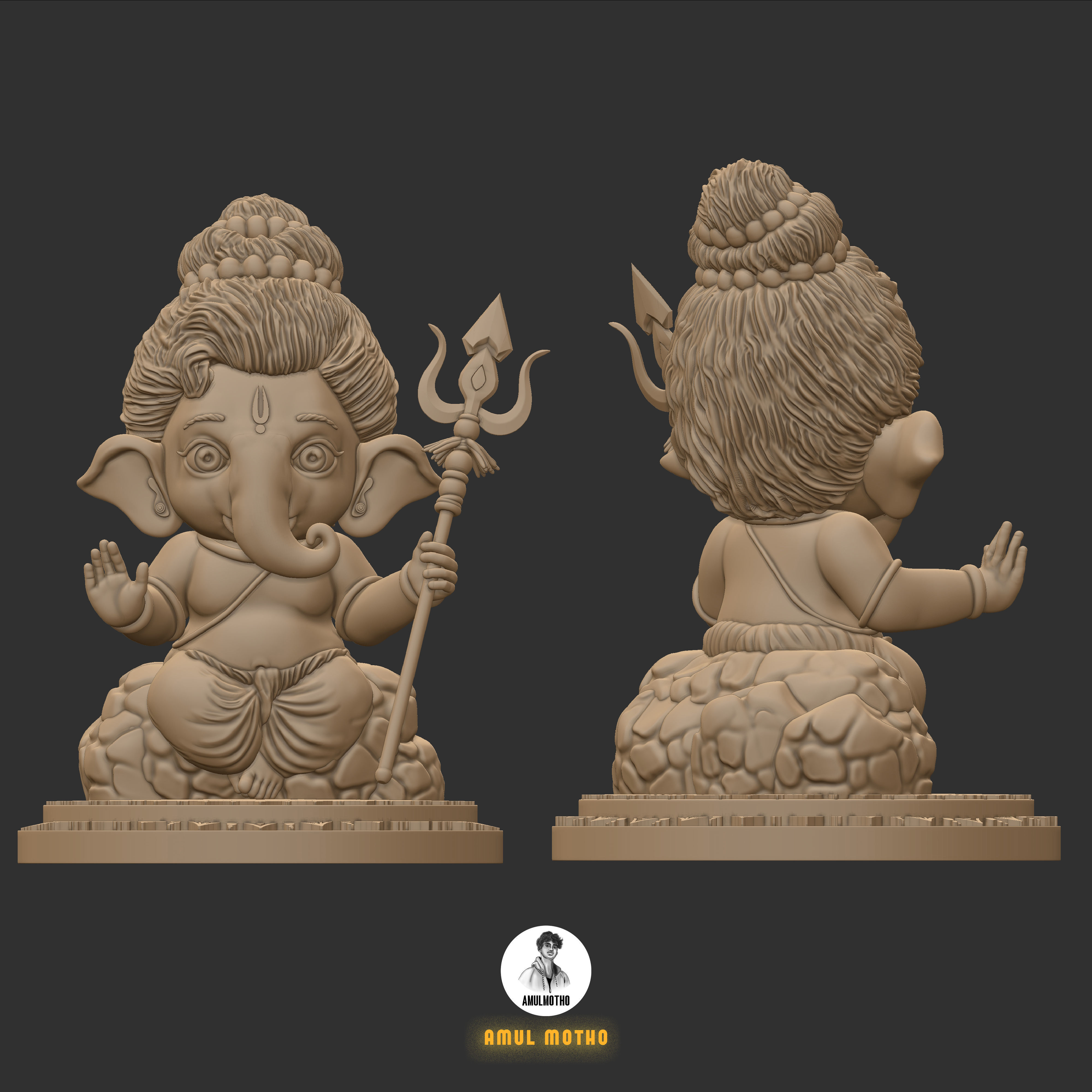 cute vinayagar printables model 3D print model_7