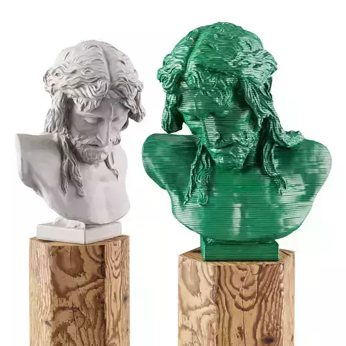 Christ bust sculpture