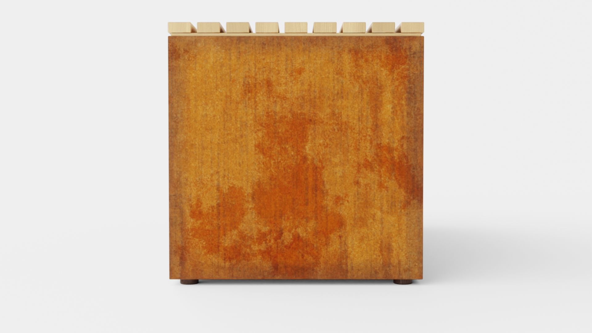 Herb Garden Bench Low-poly 3D model_2