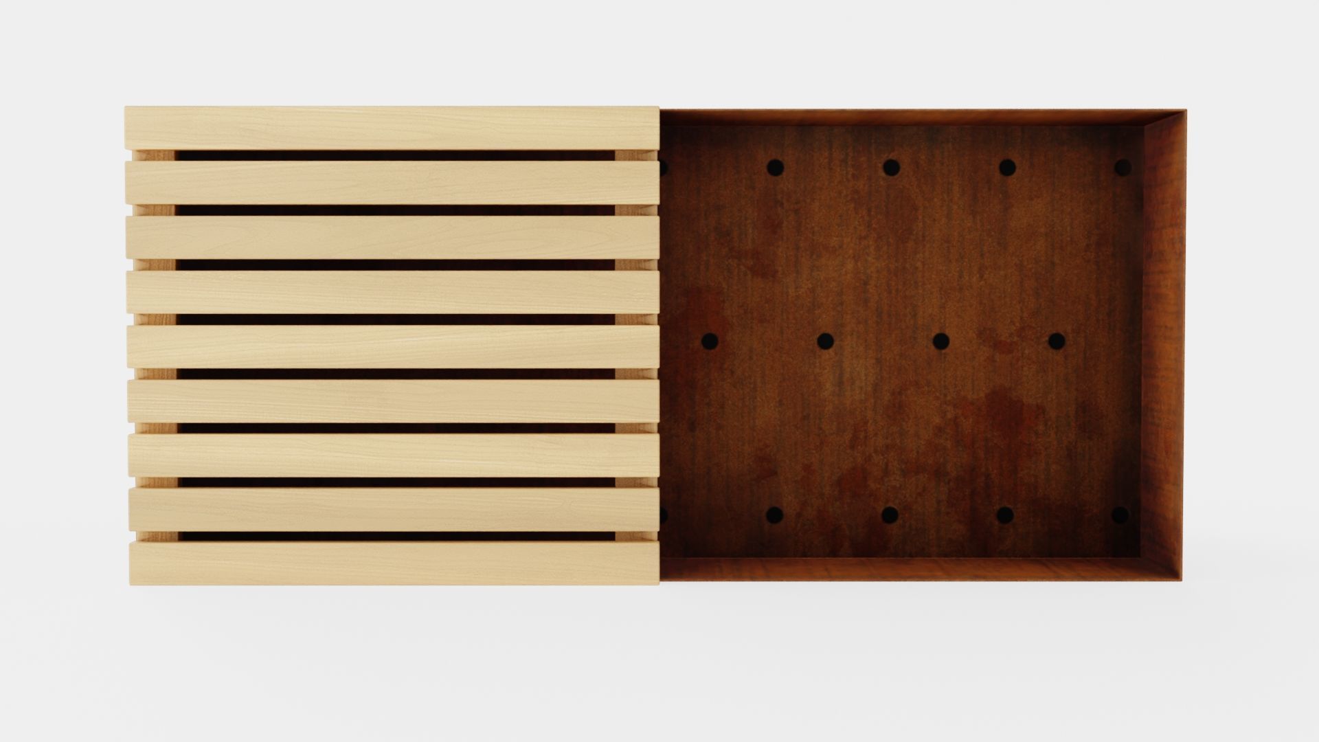 Herb Garden Bench Low-poly 3D model_5