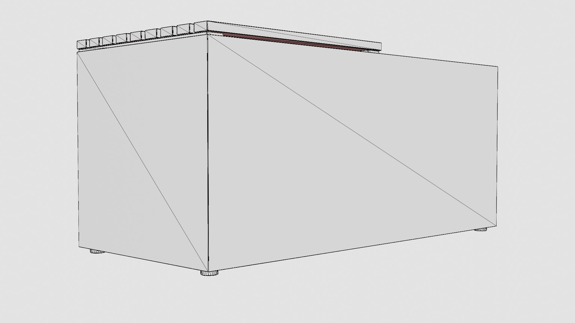 Herb Garden Bench Low-poly 3D model_7