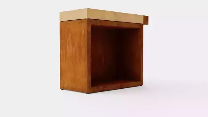 Butcher block Storage 90 Low-poly 3D model