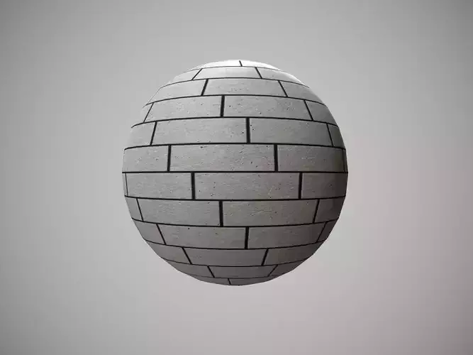 Gray brick wall pbr mateial