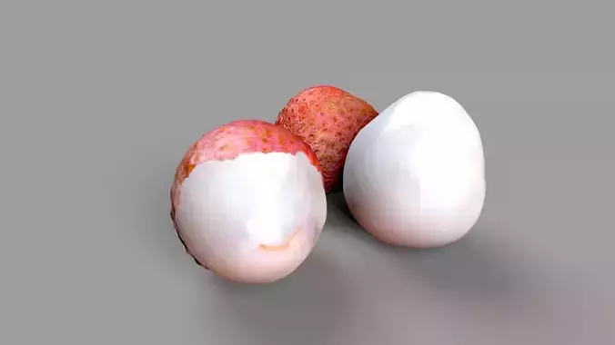 a peeled lychee