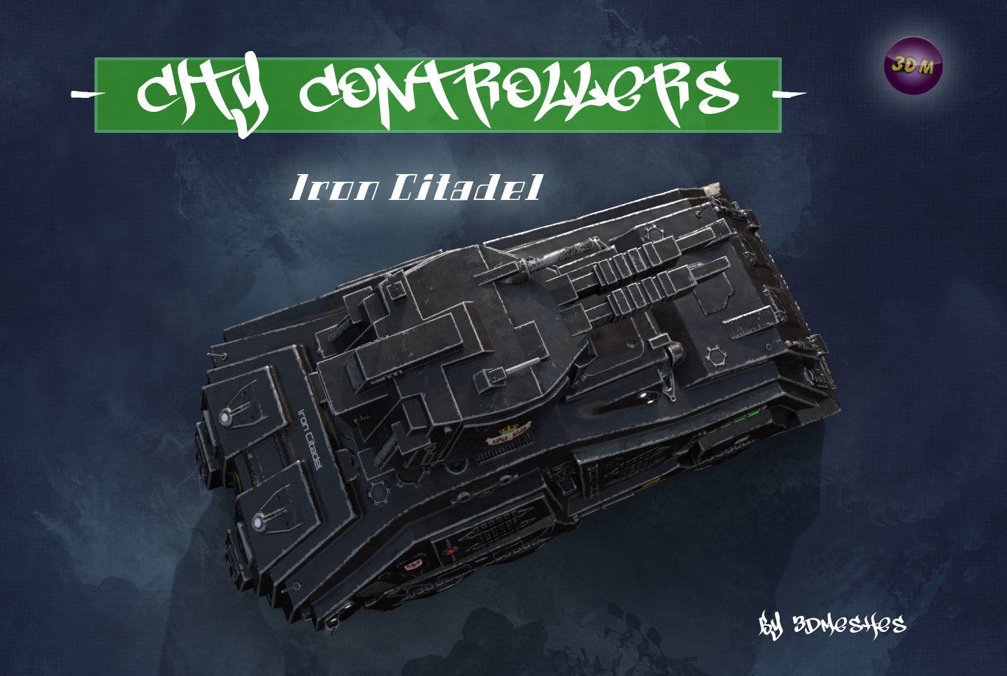 City Controllers - Iron Citadel - PBR lowpoly Low-poly 3D model_16