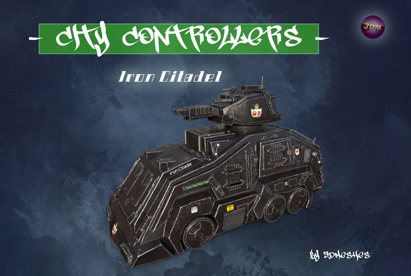 City Controllers - Iron Citadel - PBR lowpoly Low-poly 3D model_41