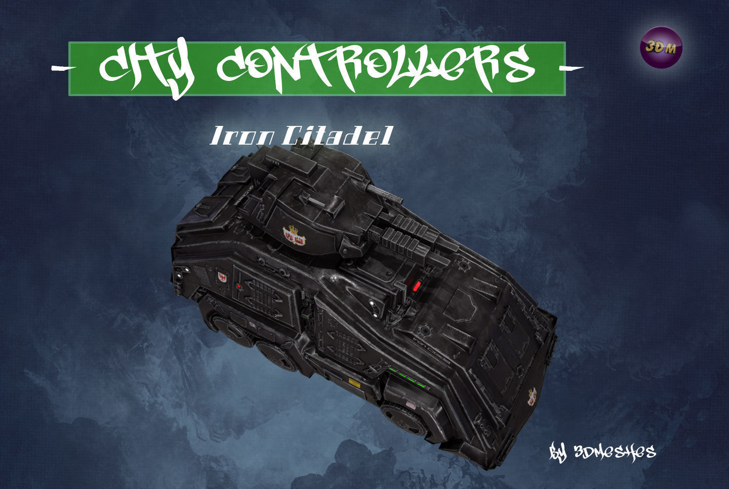City Controllers - Iron Citadel - PBR lowpoly Low-poly 3D model_6