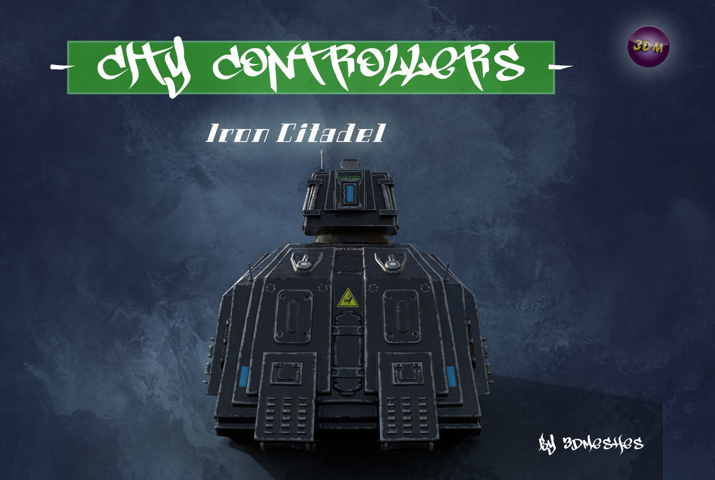 City Controllers - Iron Citadel - PBR lowpoly Low-poly 3D model_17